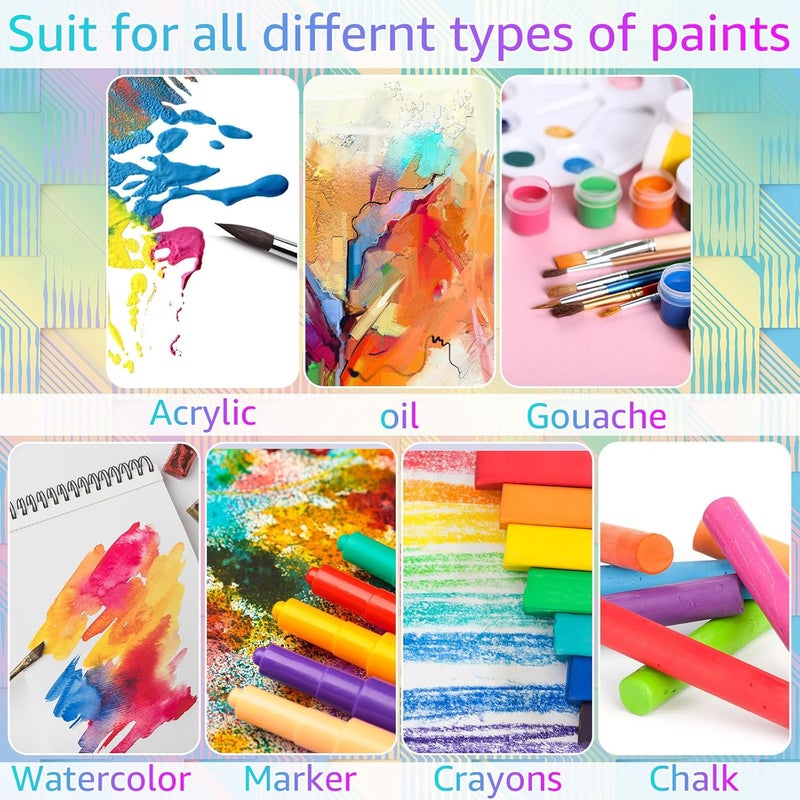 Moinchore 100 Pcs Mini Painting Canvas Panels Art Painting Canvases Panels Cotton Blank White Small Canvas Acid Free Boards for Watercolor Acrylic Oil Paint(4 x 6 Inch) - Image 4